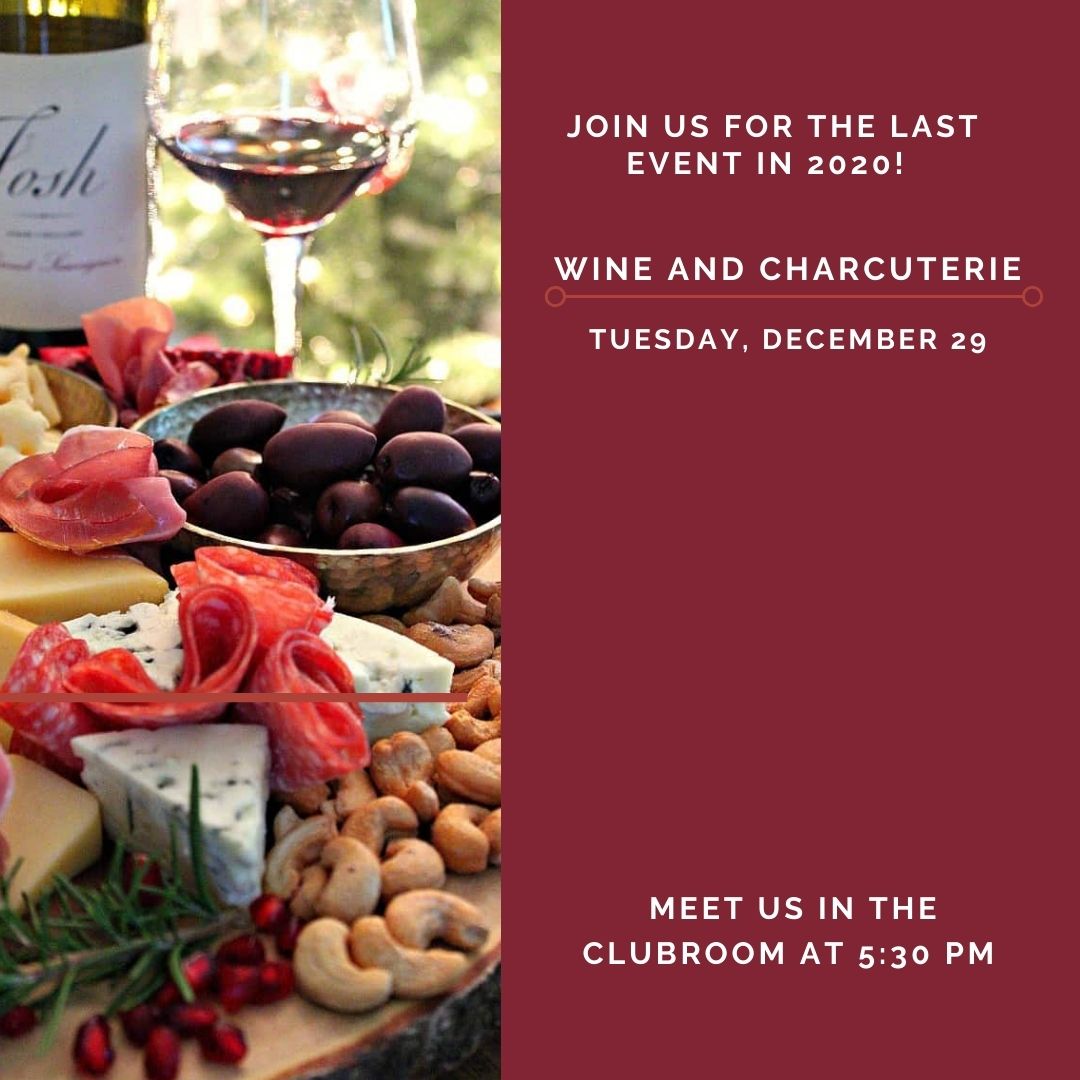Apartments in Houston’s Energy Corridor Join us for an exquisite wine and charcuterie event at the Apartments in Houston's Energy Corridor. Sample a variety of fine wines paired perfectly with a selection of gourmet charcuterie.