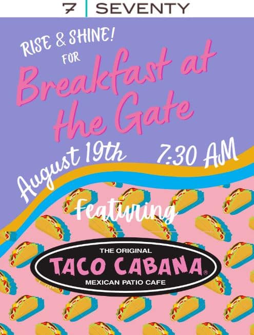 Apartments in Houston’s Energy Corridor Enjoy a delicious breakfast at the gate taco cabana, conveniently located near apartments in Houston's Energy Corridor. Start your day right with a tasty meal before exploring the abundance of apartments for rent