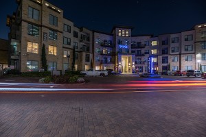 Apartments for rent in Houston's Energy Corridor - Community Entrance at Night 